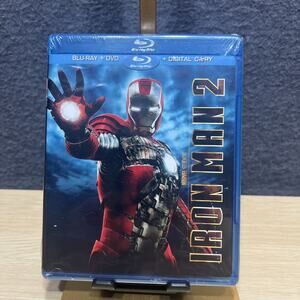 Iron Man 2 (Blu-ray + DVD, 2010, 3-Disc Set) W/ Slipcover - New & Sealed